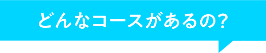 どんなコースがあるの？
